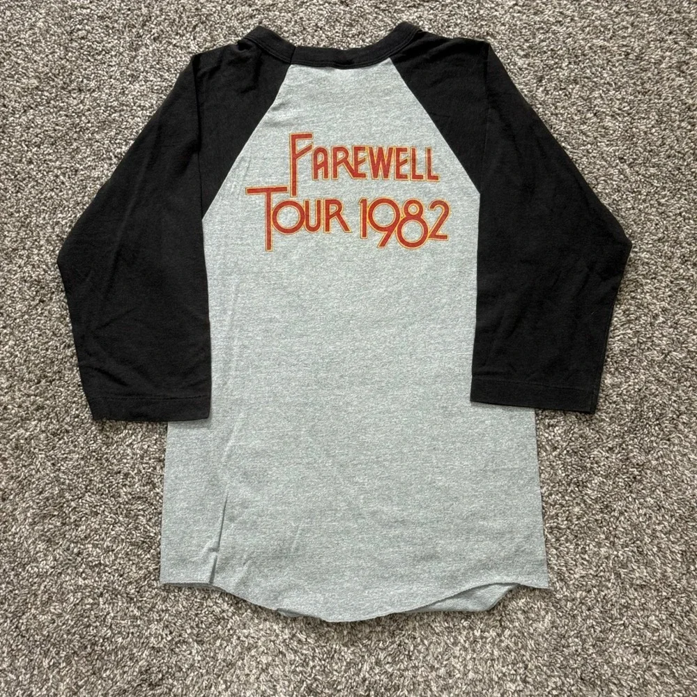 Vintage 1982 The Doobie Brothers Farewell Tour Baseball Tee Gray Black Mens M - Picture 4 of 6